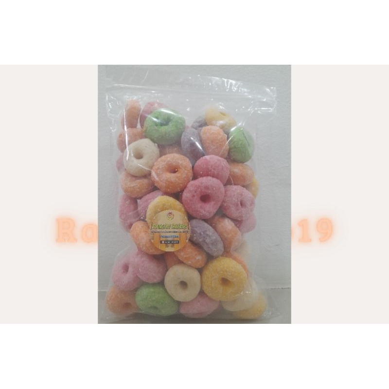 

Snack Donat Gabus Warna Pelangi 200gr