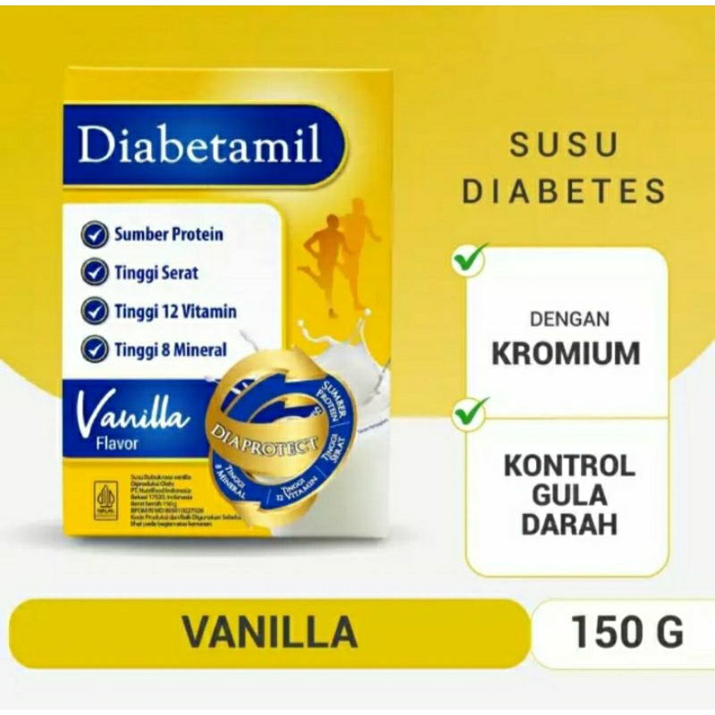 Diabetamil susu bubuk rasa vanilla 150g