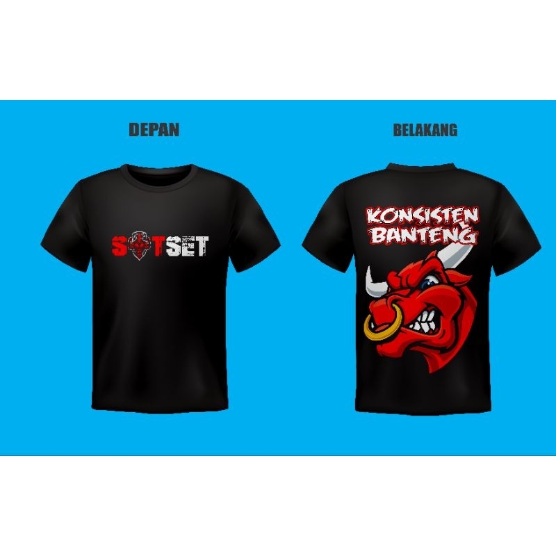 KAOS DISTRO BANTENG PDI PERJUANGAN KAOS BANTENG MERAH TERBARU/TERLARIS CATTON COMBED 24S