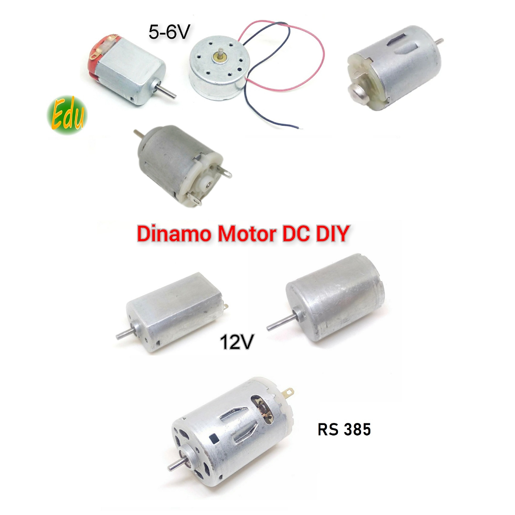 Dinamo Motor DC Mini 3V 5V 12V Generator DIY Aplikasi Mainan Mobil RC Arduino Kipas Angin Layang Bor