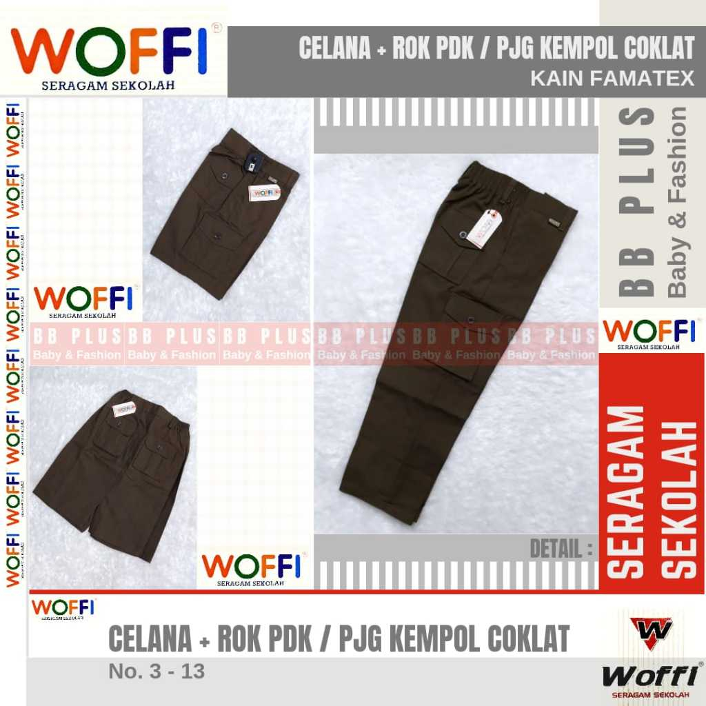 WOFFI - Seragam Pramuka Celana PANJANG SAKU SIAGA