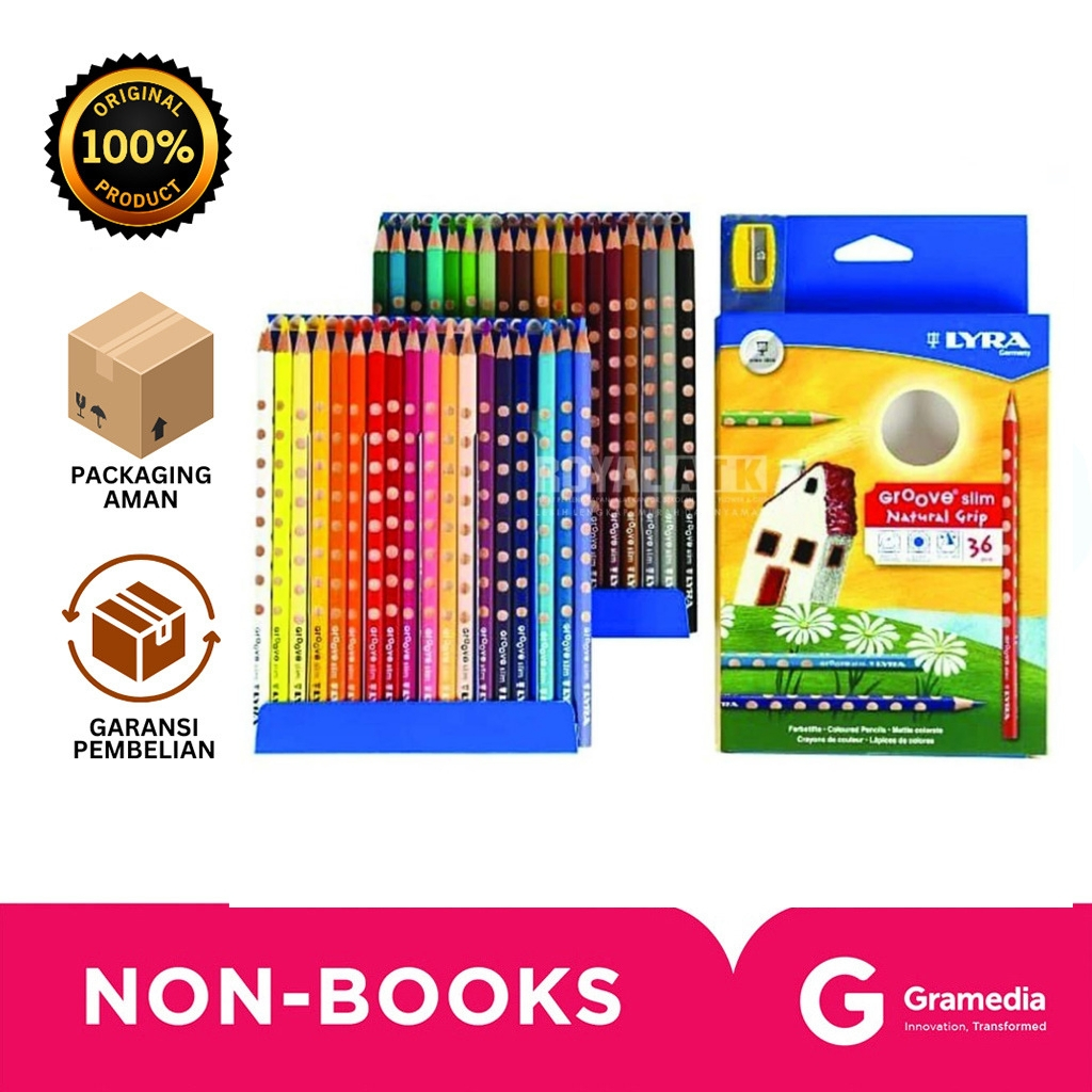 

Gramedia Bali - MNH Lyra GROOVE slim colour pencil 36 cols