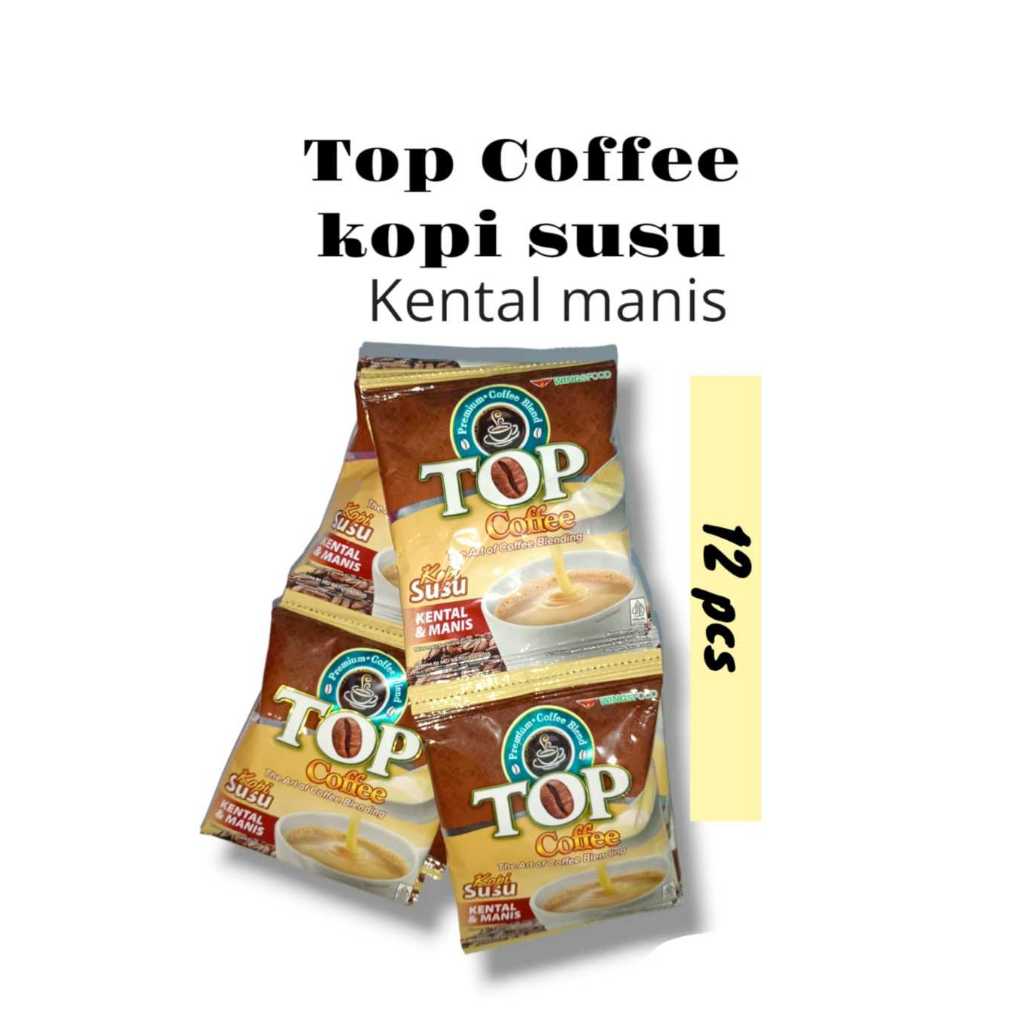 

Top Coffee kopi + susu { kental & manis } [HARGA 1 RENTENG] kopi susu / kopi kental manis / kopi / top coffee