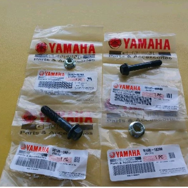 baut dan mur 12 dan 14 breket mounting monting mio sporty smile soul fino original