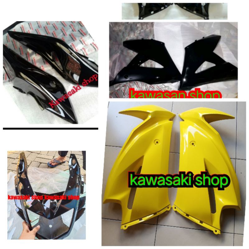 fairing body ninja rr new set kuning original kawasaki