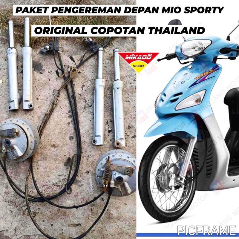 PAKET PENGERIMAN MIO SPORTY MODEL TROMOL REM DEPAN 5WR ORIGINAL COPOTAN YAMAHA AMORE EGO SMILE FINO 