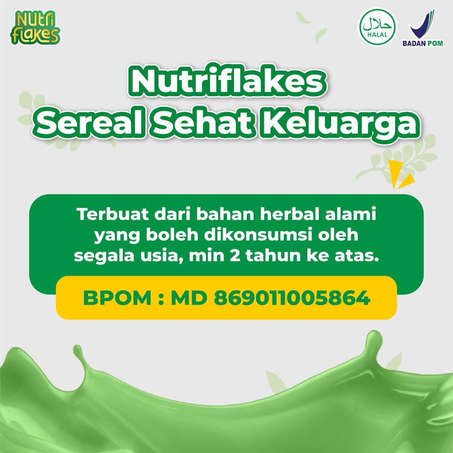 

QH NUTRIFLAKES Sereal Umbi Garut untuk Asam Lambung 1 BOX