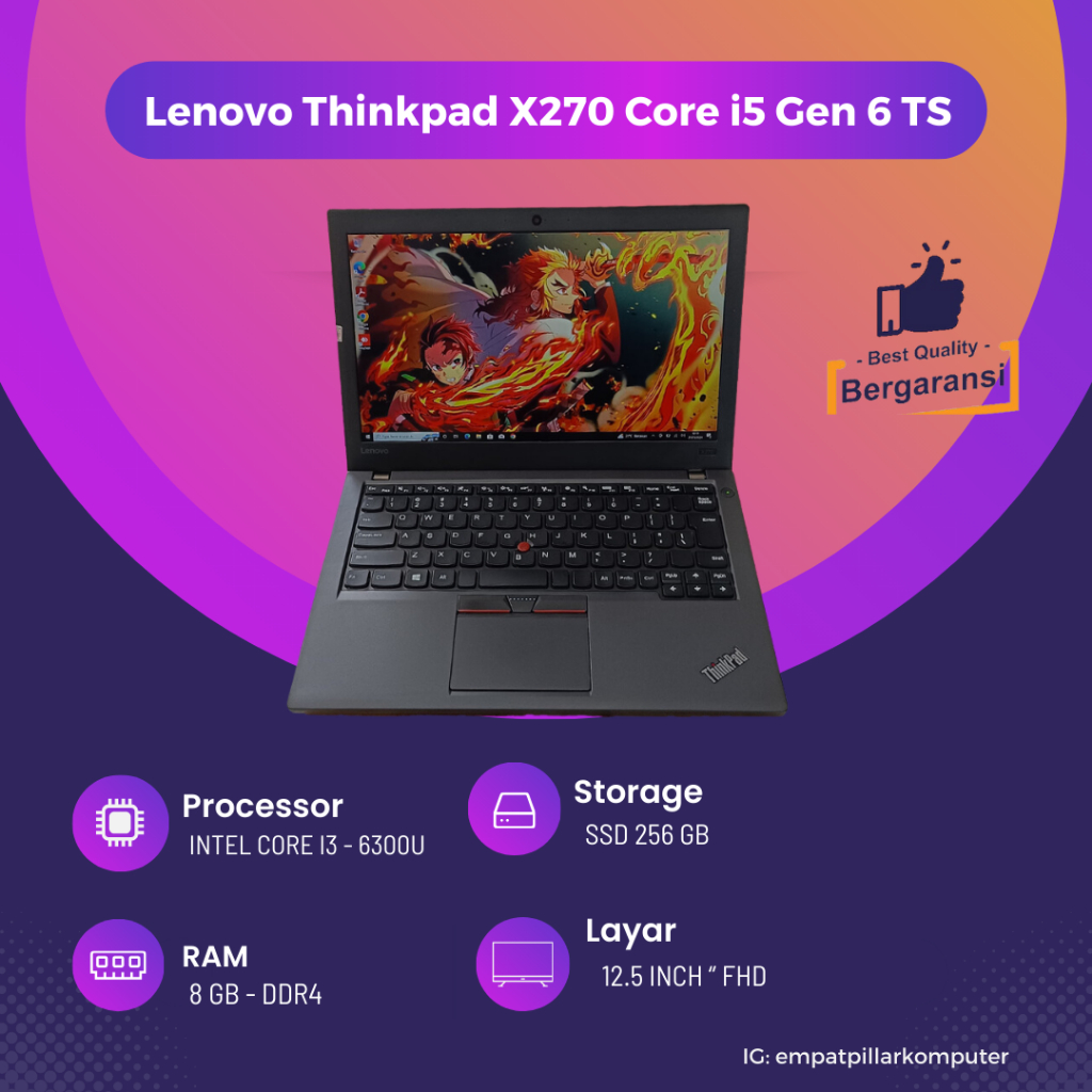 Lenovo thinkpad X270 core i5 gen 6