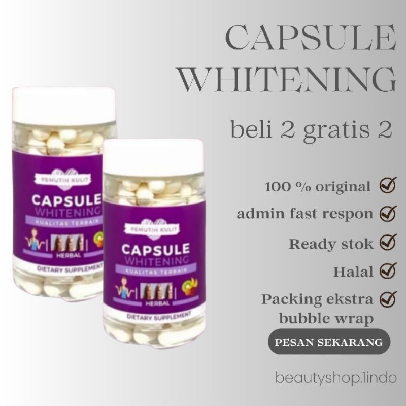 ￼[BIG SALE KHUSUS HARI INI  ] CAPSULE WHITENING | KAPSUL PEMUTIH KULIT | PLATINUM WHITENING | PEMUTI