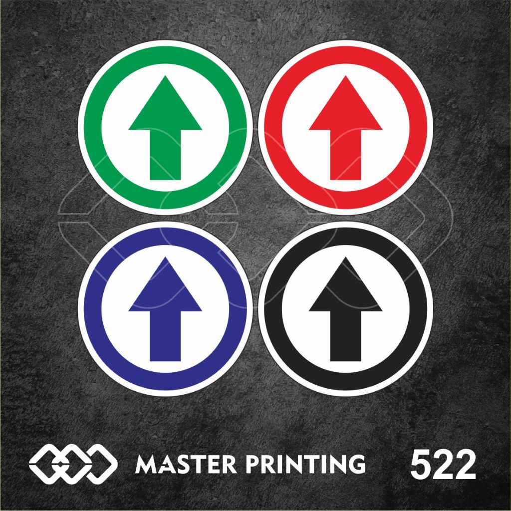 

522 - Stiker Tanda Panah Arah Tangga, Sticker Vinyl, Premium, Tahan Air, Termurah, dan Bisa Custom