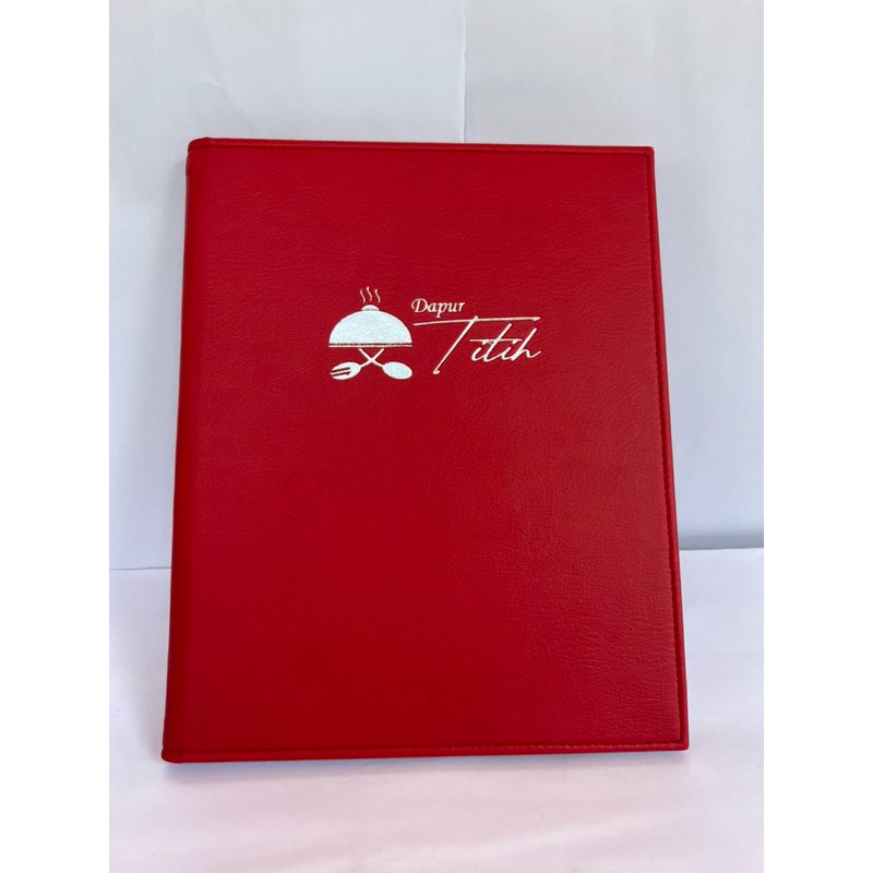 

COVER BUKU MENU Hotel,Resto,Cafe,Kedai dll (logo custom) UK A4