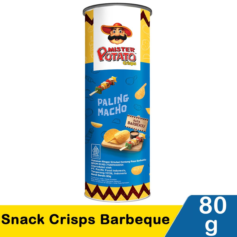 

Mister Potato Snack Crisps Barbeque 80 Gr