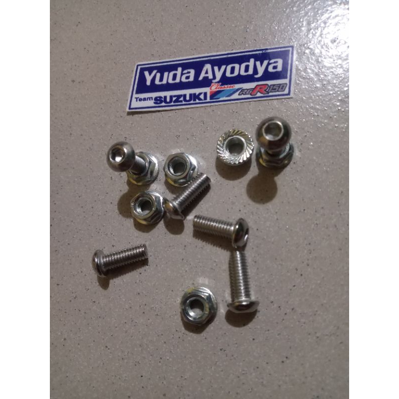 baut L stenlis visor winshield suzuki rgr model payung