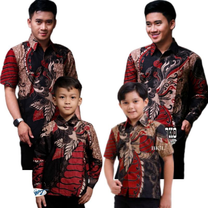 Batik Keluarga Couple Batik Motif Sangkuriang Merah