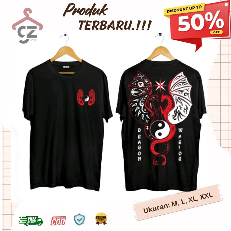 Kaos Distro Naga Korea Jepang / Kaos Distro Pria / Kaos Pria Keren / Kaos Distro Terbaru