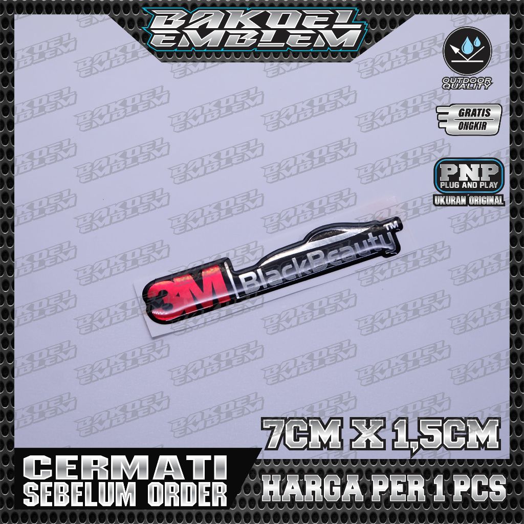 EMBLEM 3M BLACK BEAUTY