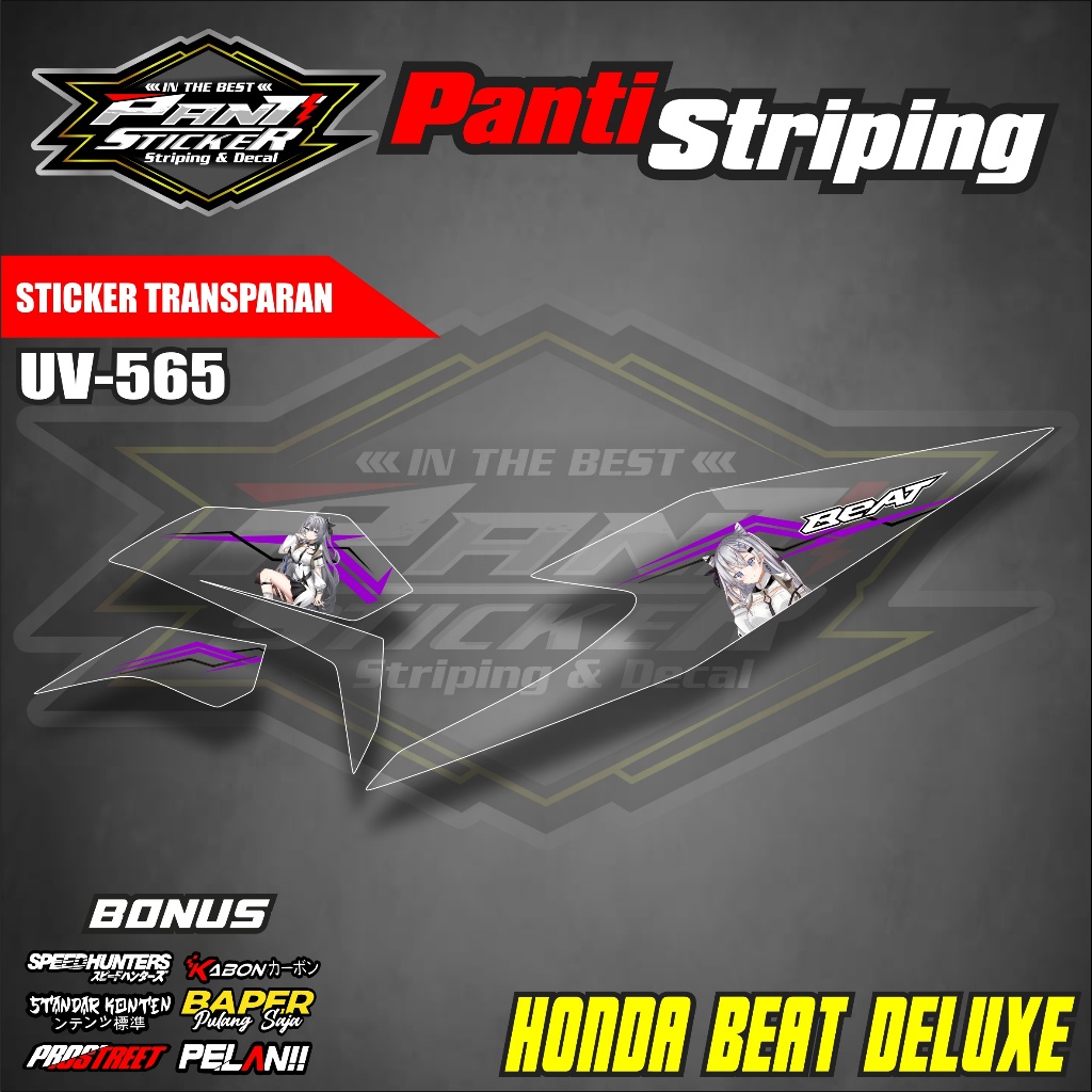 Sticker Transparan List Variasi Motor  Beat Deluxe - Stiker Motor Honda Beat Street New 2020 2021 20