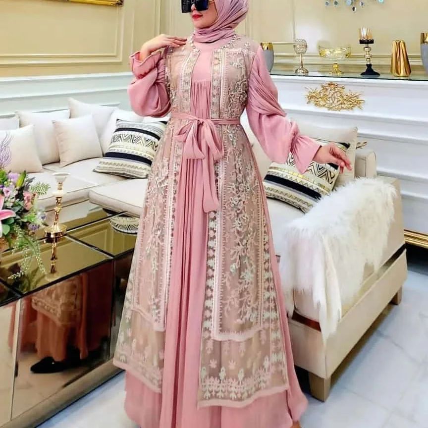 ZHAVIRA DRESS [M L XL] Baju Gamis Dress Gaun Pesta Kondangan Brukat Tile Wanita Dewasa Remaja Model 