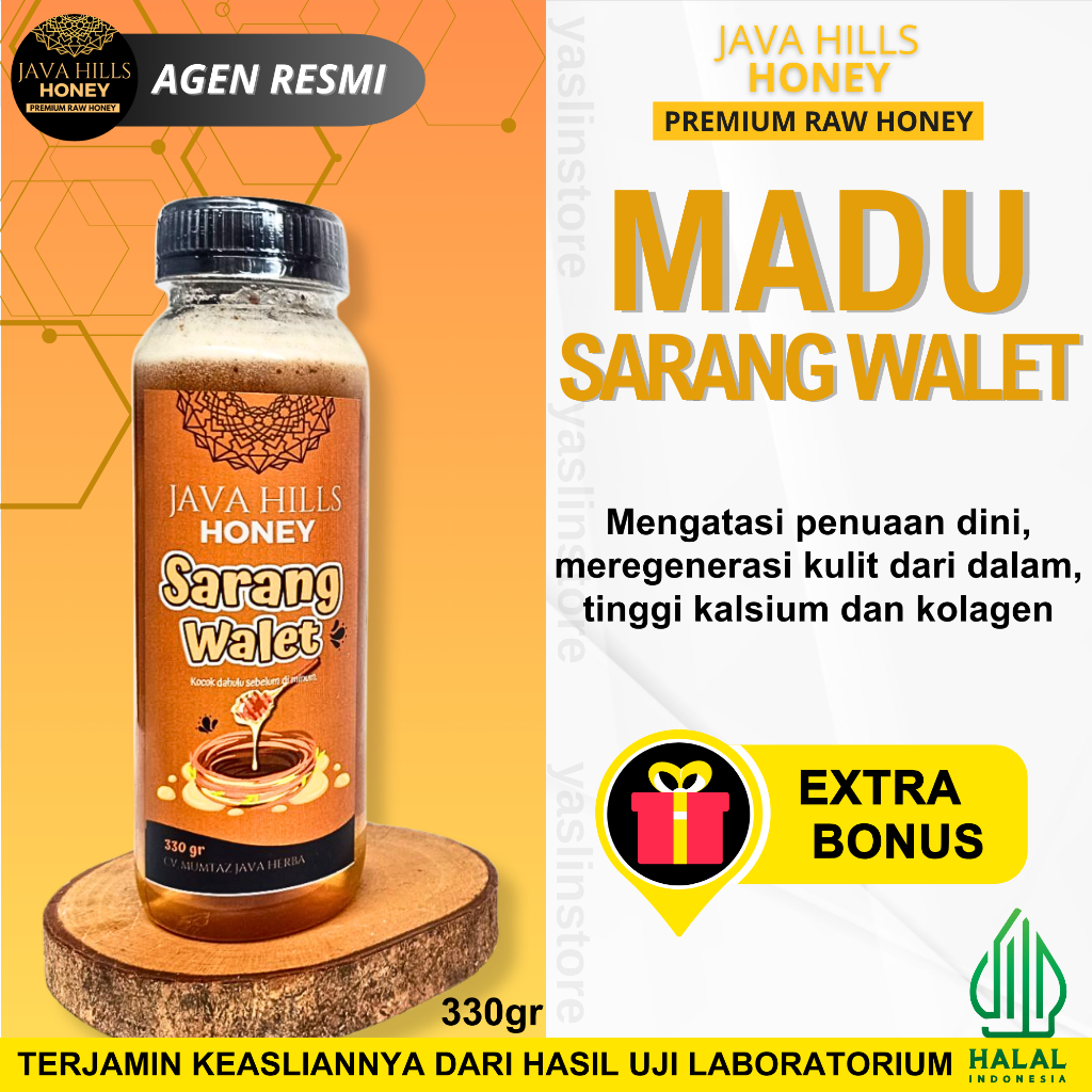 

Madu Sarang Walet PENUAAN DINI dan KERUTAN KULIT 100% madu asli Java Hills Honey 320 gr