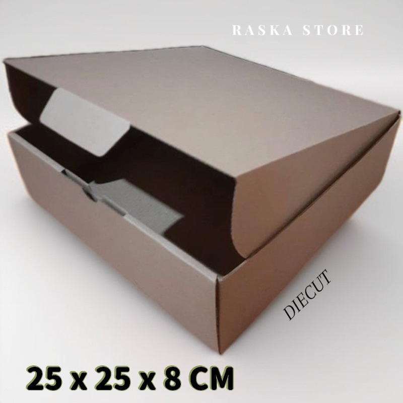 

Kardus Box Karton UK 25 x 25 x 8 Cm Model DieCut Pizza