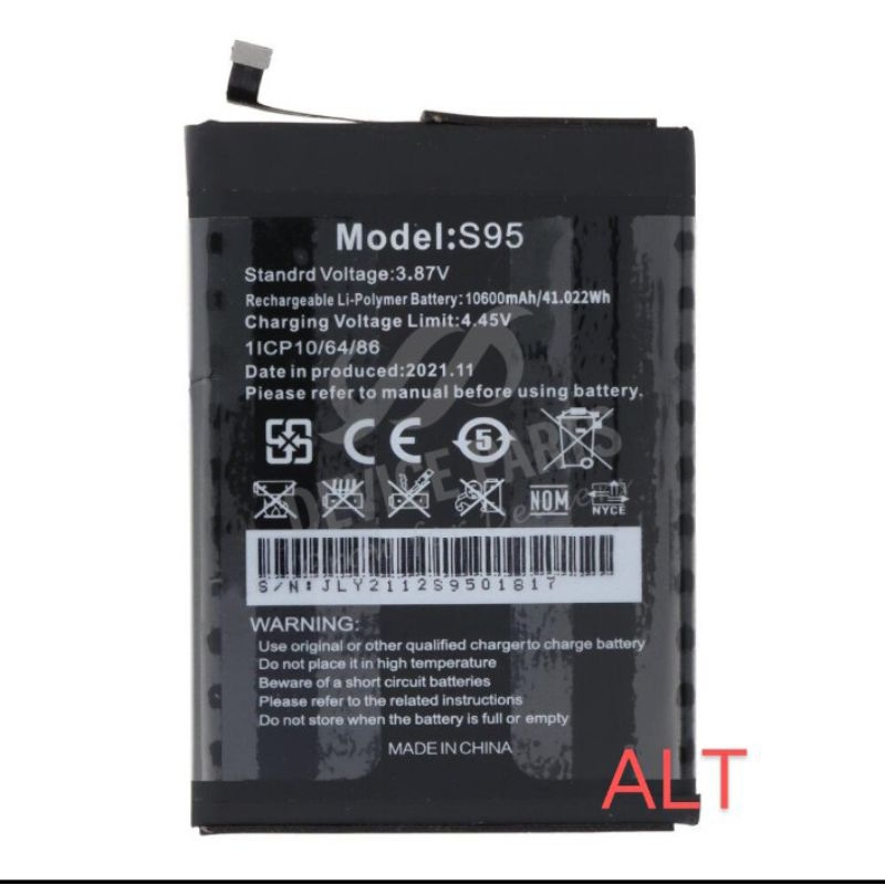 Batre S95 For Oukitel Wp16 dan Wp16 NFC Batrei HP Outdoor Baterai 10600mAh Batrai S-95 Wp-16 Battery