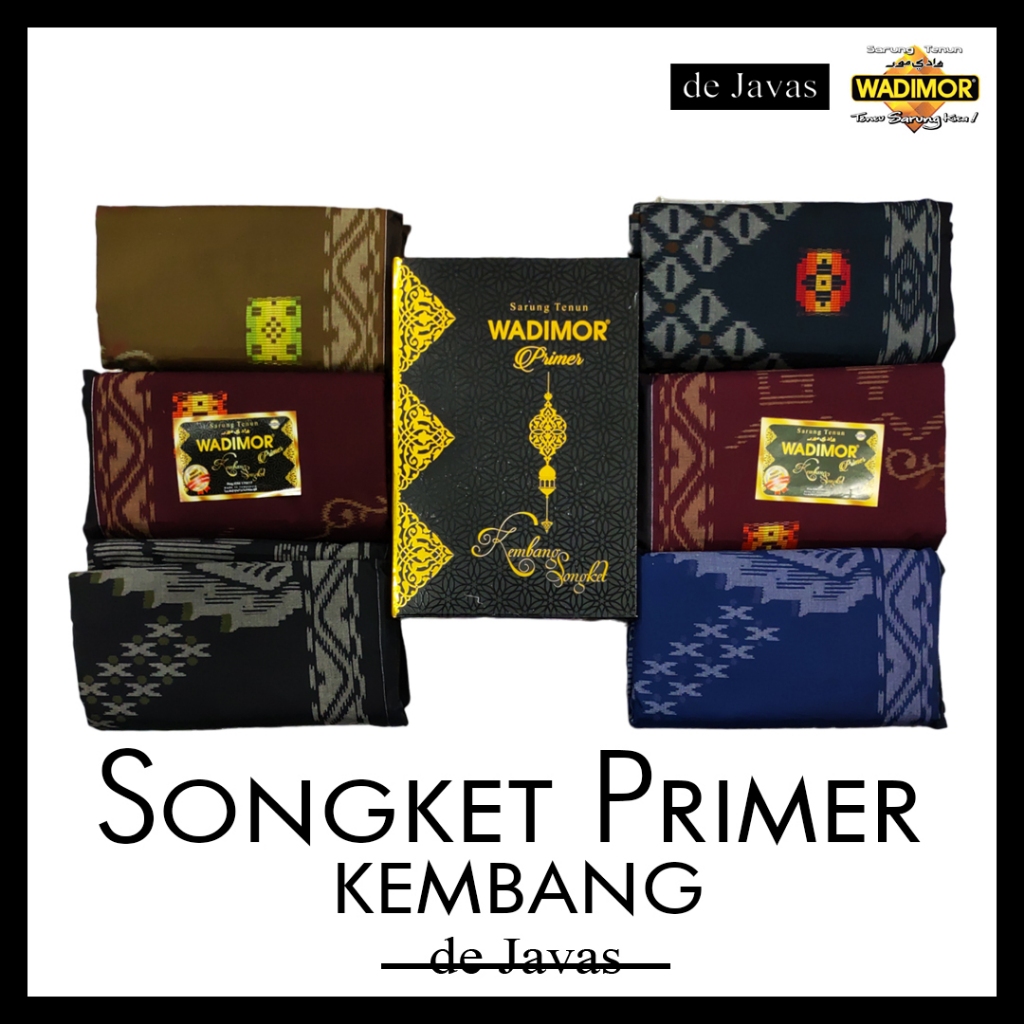 SARUNG WADIMOR SONGKET PRIMER Motif Kembang Pria Dewasa Original