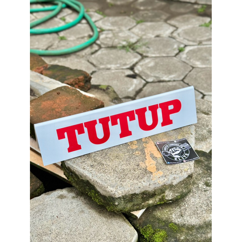 AKRILIK TUTUP BUKA BOLAK BALIK BAHAN TEBAL AKRILIK MEJA