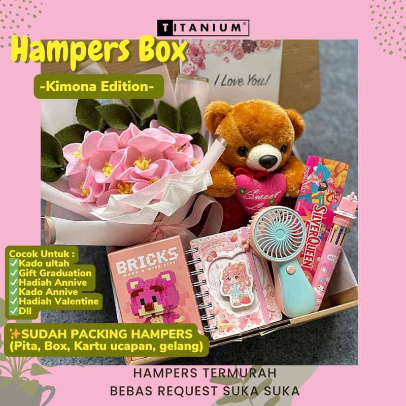 HAMPERS BOX HADIAH KADO ULTAH GIFTBOX BESTIE CEWEK GRADUATION ANNIVE BUKET BUNGA BONEKA