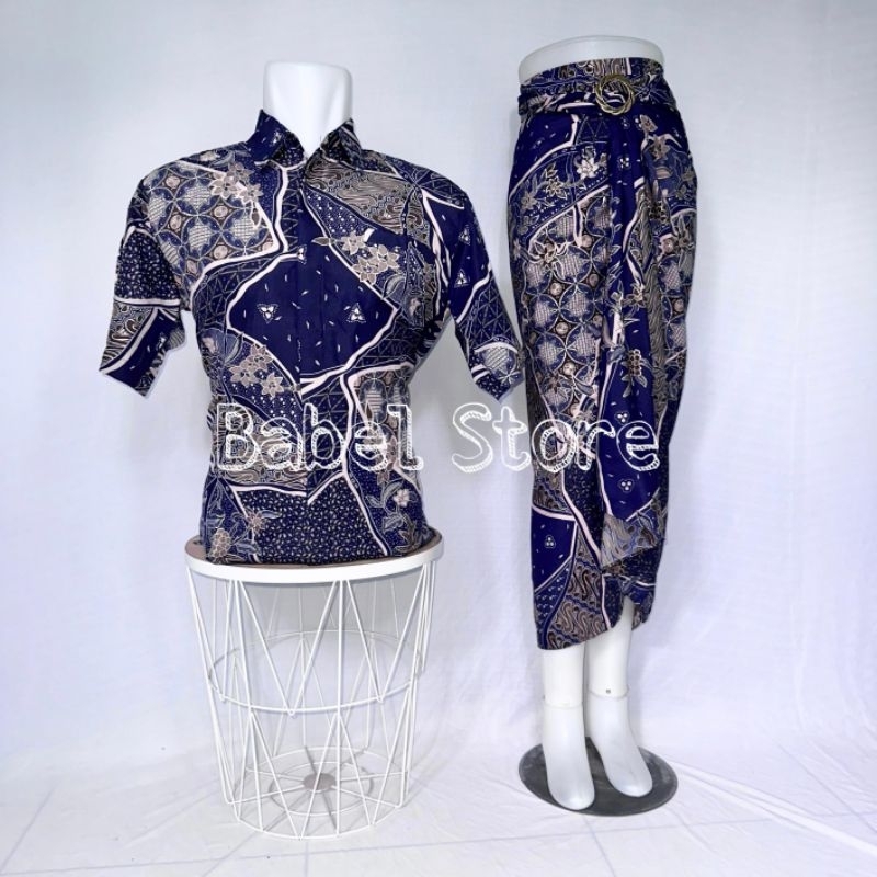 batik couple rok lilit lengan pendek Batik couple pasangan Batik couple Baju batik couple Kemeja bat