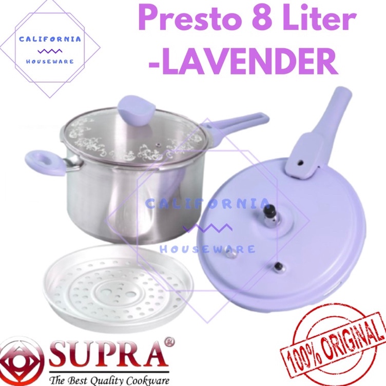 Terbaru Presto 8 Liter SUPRA  Panci Presto 8 Liter SUPRA  Tutup Kaca b Murah Terupdate