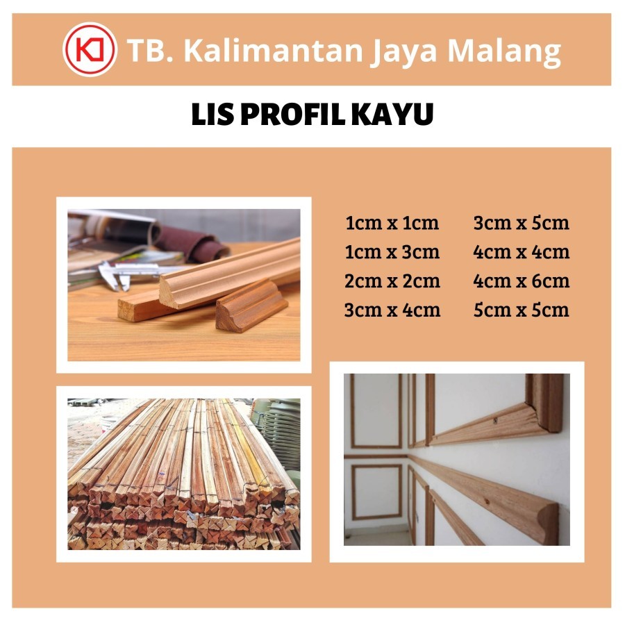 LIS KAYU PROFIL/LIS KAYU DINDING/PIGORA