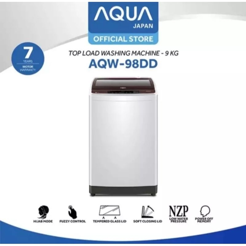 MESIN CUCI AQUA 1 TABUNG 9 KG AQW-98DD MESIN CUCI 1TABUNG 9KG AQUA