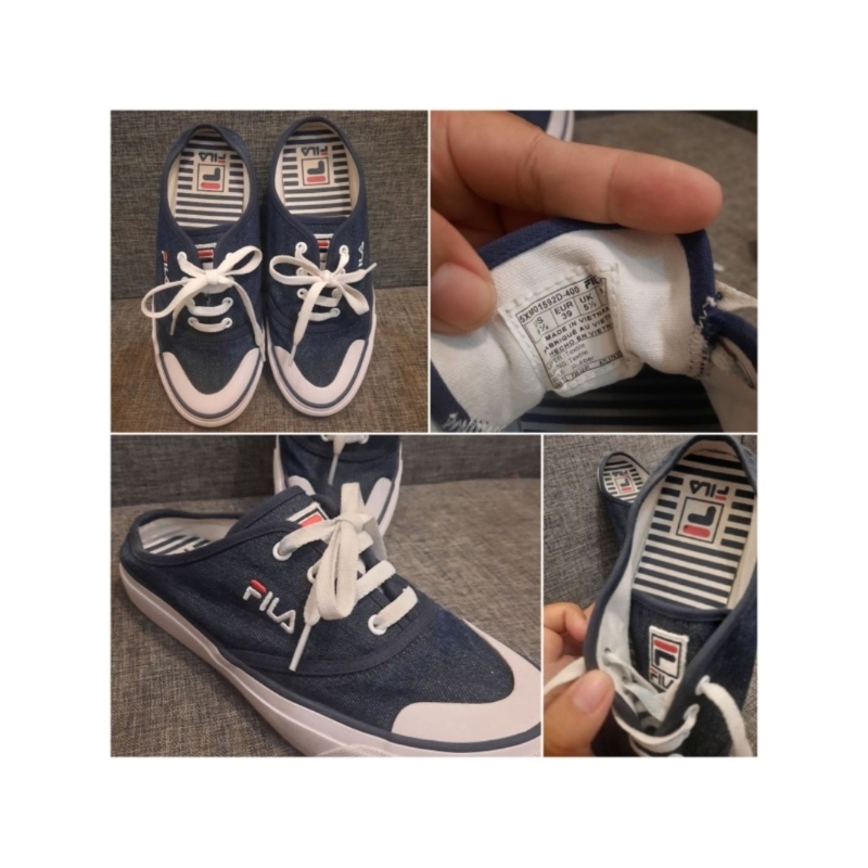Slip on Fila denim preloved