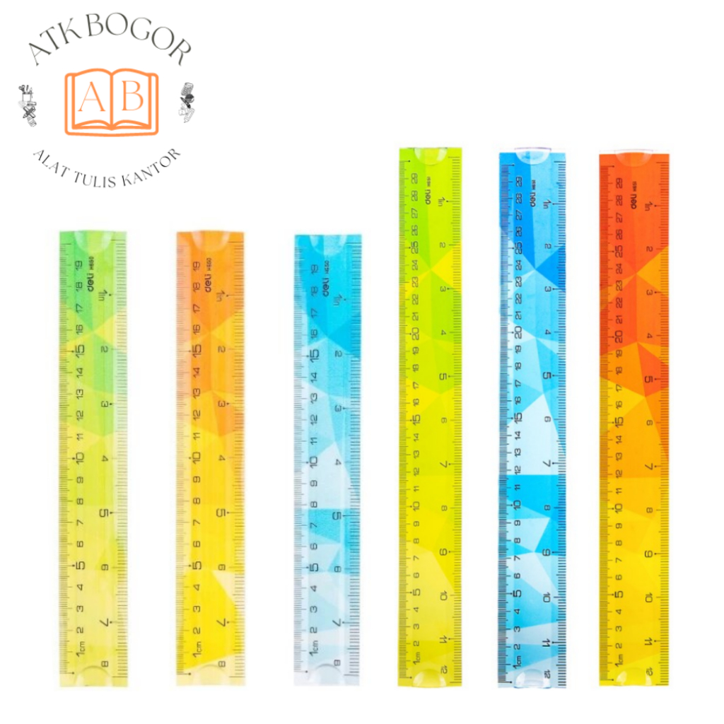 

Penggaris Lentur Deli Flexible Ruler EH65-0/1 Anti Patah - 20 / 30 cm Biru / Hijau / Orange