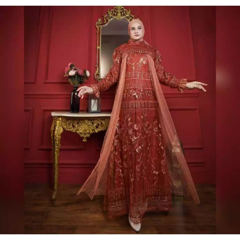 GAMIS BRUKAT MEWAH ISYANA GAMIS PESTA GAMIS LEBARAN 2024