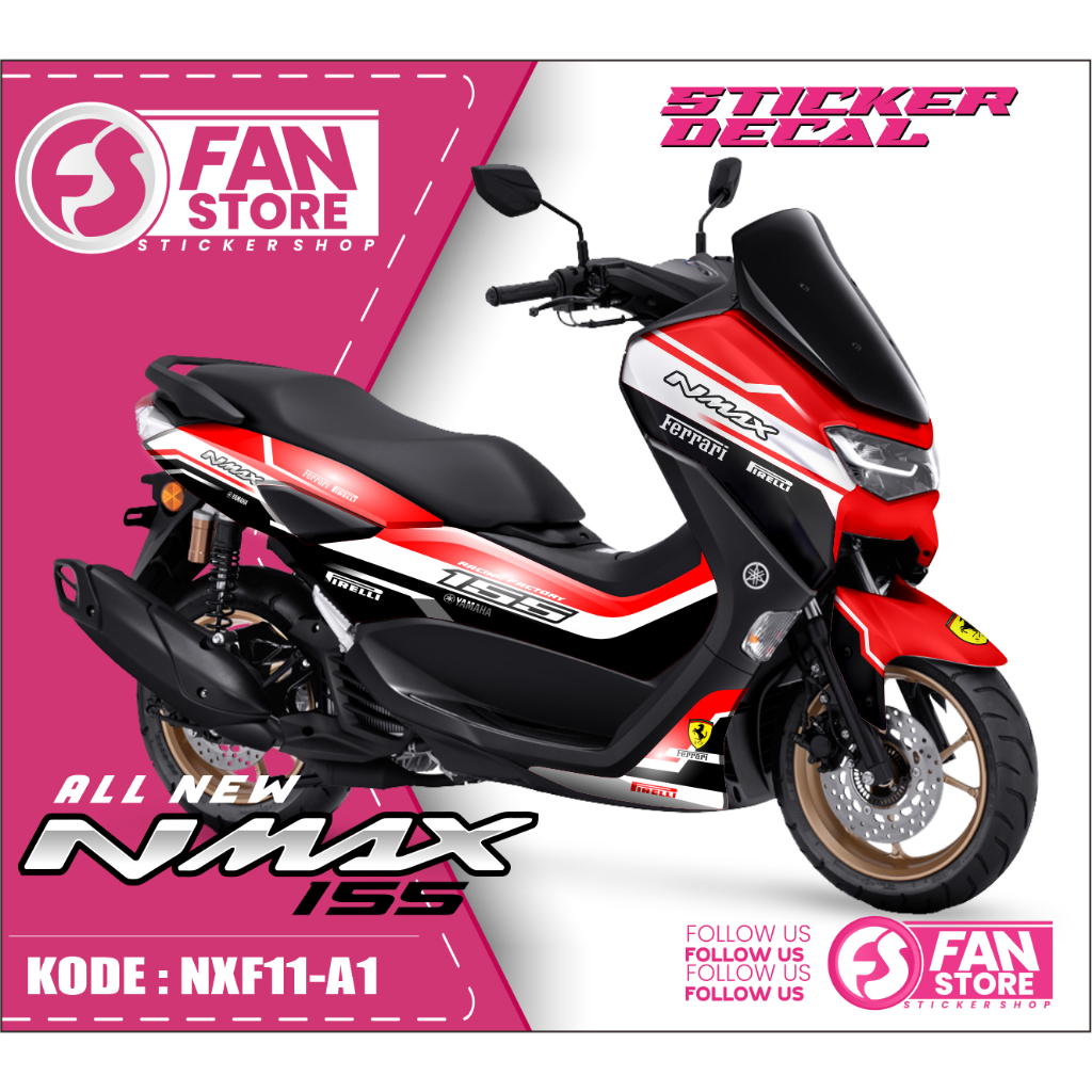 Decal Nmax New 2021 Full Body - Sticker Decal Yamaha Nmax 2022 - Aksesoris Motor Nmax Facelift