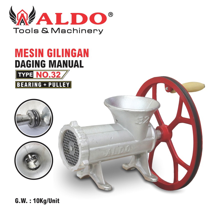 GILINGAN DAGING MANUAL + PULLEY NO.32 BEARING + PULLEY