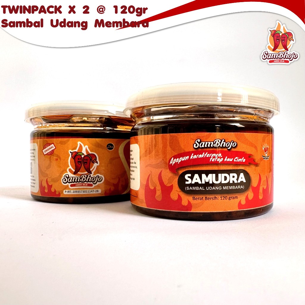 

Sambhojo Sambal Udang Membara (Bojo Samudra) 120gr x 2 Twinpack