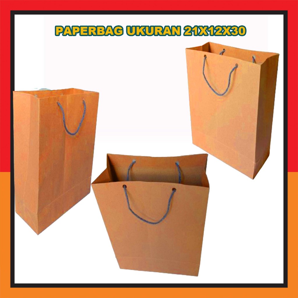 

Paper Bag 21X12X30 Cm (PAKET 12 PCS) / Tas Kertas / Tas Kado / Tas Souvenir