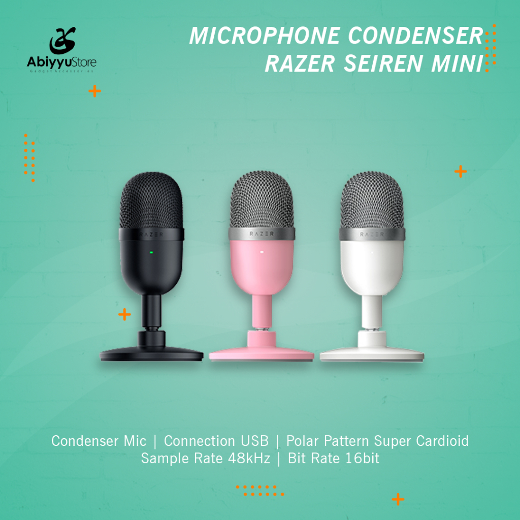 Microphone Condenser Razer Seiren Mini Mic USB Komputer PC Laptop