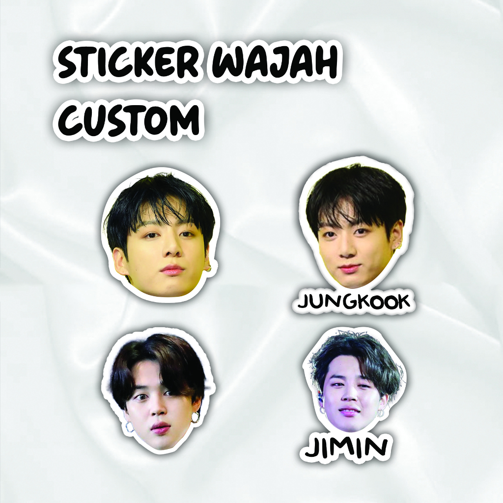 

0131 STIKER CUSTOM FOTO WAJAH DAN TULISAN
