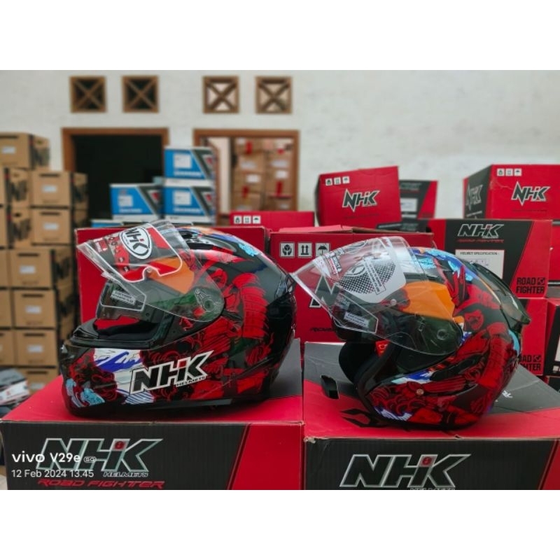HELM NHK RX9 PAKET COUPLE R1 NEW MOTIF SAMURAI LIMITED EDITION