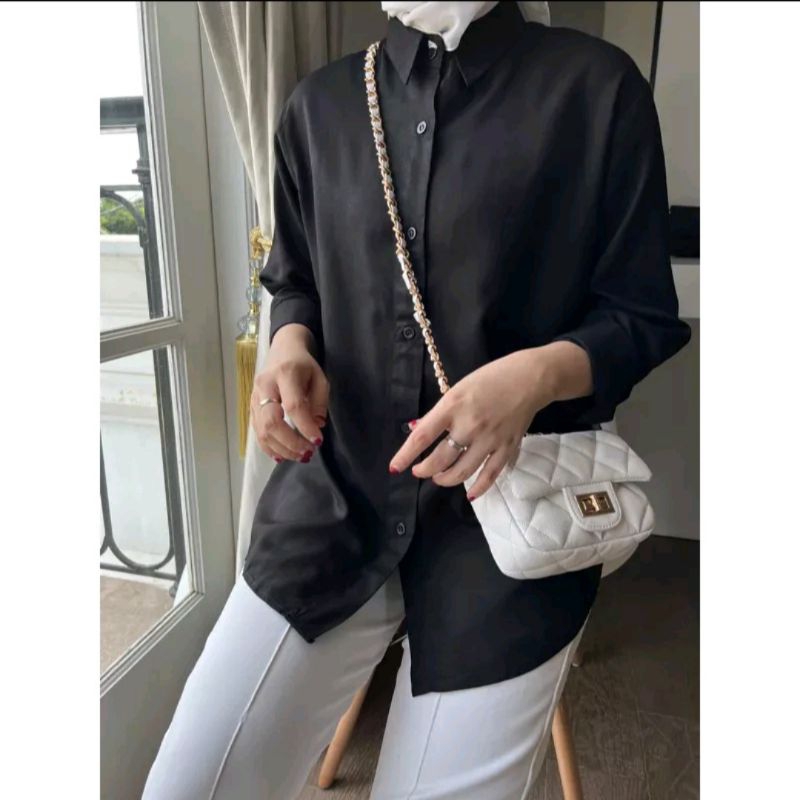 KEMEJA WANITA RAYON TWILL PREMIUM