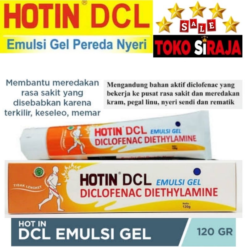 HOTIN DCL 120 GRAM / HOT IN CREAM DCL 120 G / HOTIN EMULSI GEL DCL 120 KRIM NYERI OTOT NYERI SENDI
