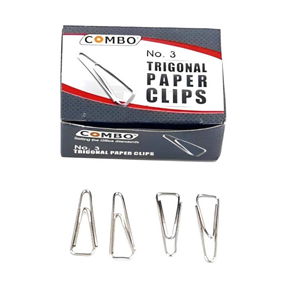 

TRIGONAL PAPER CLIPS COMBO NO. 3 1 PCS/KOTAK KECIL