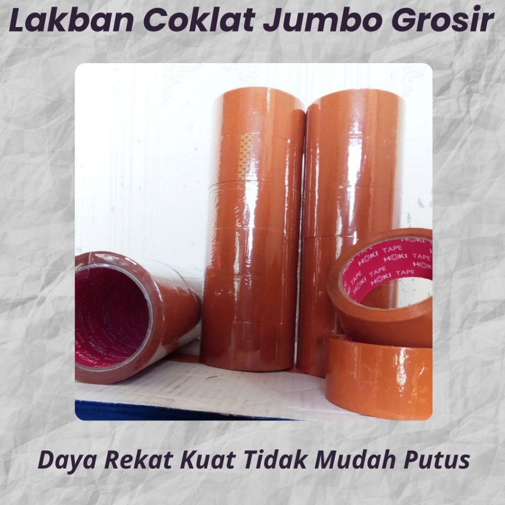 

Lakban Coklat Jumbo Murah Isolasi Coklat Super lengket