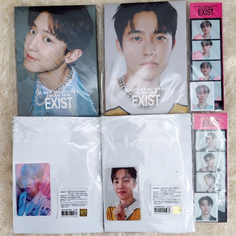 EXO EXIST CREAM SODA MD POSTCARD BOOK 4CUT PHOTOSTRIP HAIR CHOU HAIRCHOU D.O. BAEKHYUN PHOTOCARD PC