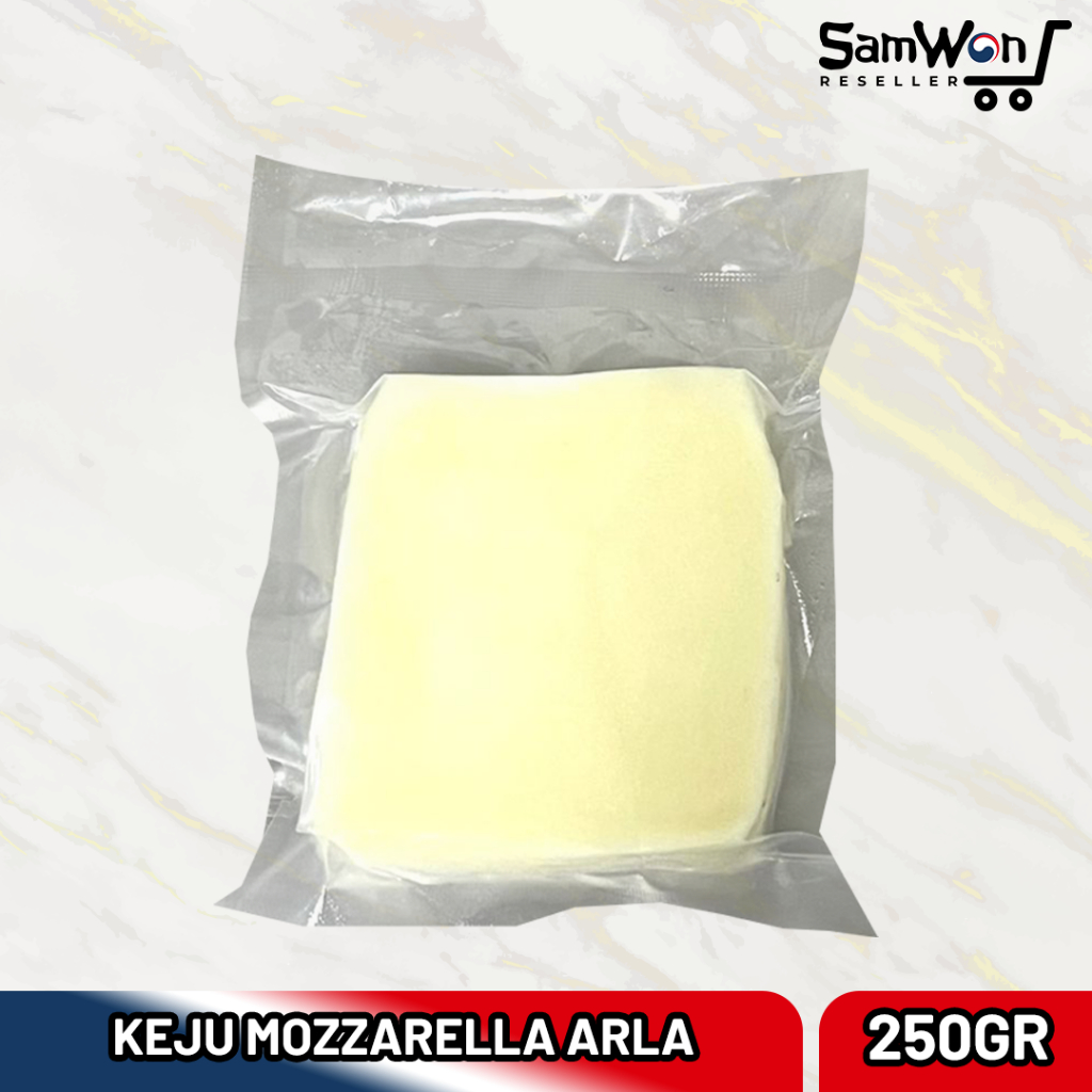 

Keju Mozzarella ARLA Repack 250gr - Mozarella Cheese Topping Pizza Kemasan Vacuum Pressed