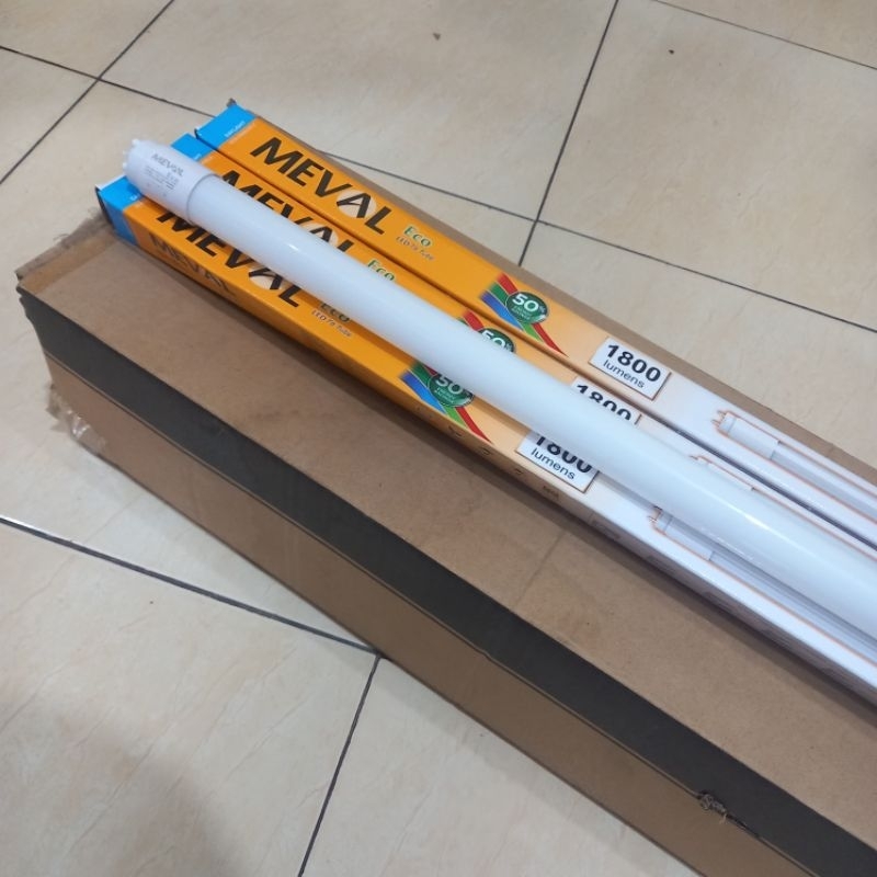 MEVAL Lampu TL T8 LED 18 Watt 18W Garansi 1 Tahun SNI - Putih 6500K