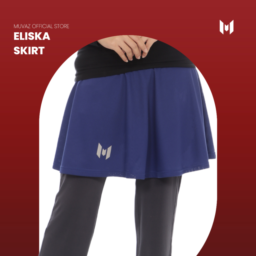 Muvaz Eliska Skirt B - Rok Olahraga Wanita Polos Model Payung - Varian Warna B